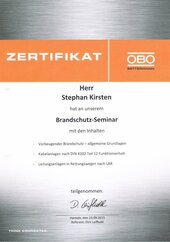 Brandschutz-Seminar, Stephan Kirsten Brandschutz-Seminar, Stephan Kirsten